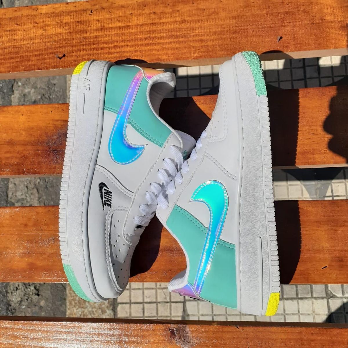 nike air force branco e azul