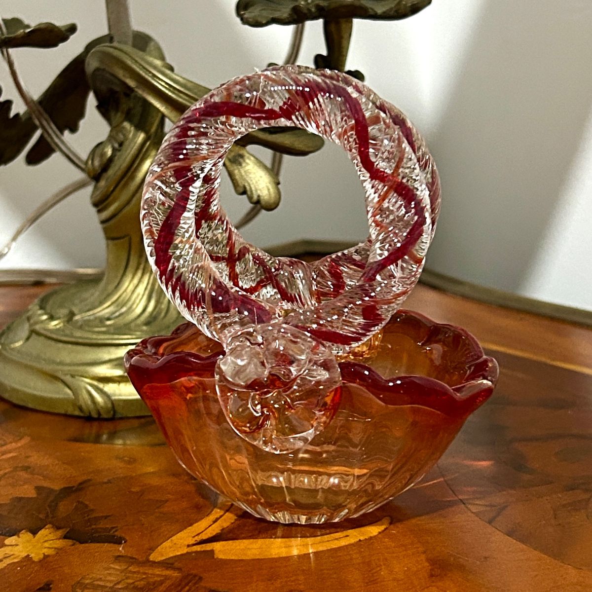 Antiga Cesta em Murano Italiano | Antique Usado 95743417 | enjoei