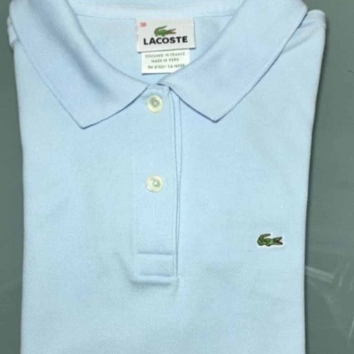 Polo Lacoste Azul Bebe Tam 38 Blusa Feminina Lacoste Usado Enjoei