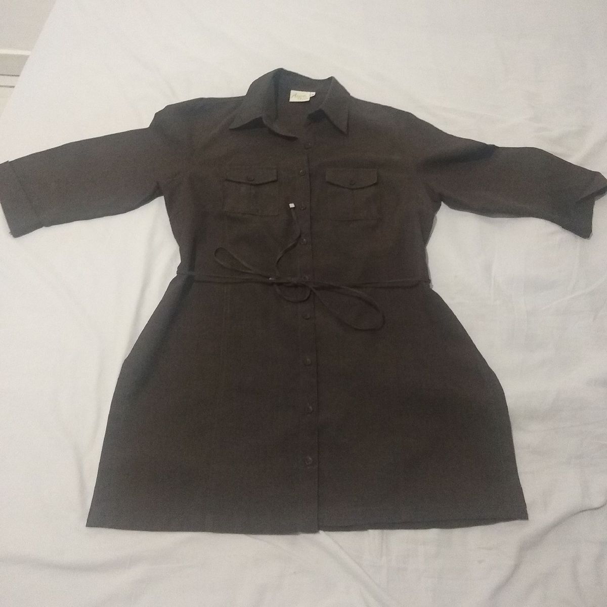 camisa social marrom escuro