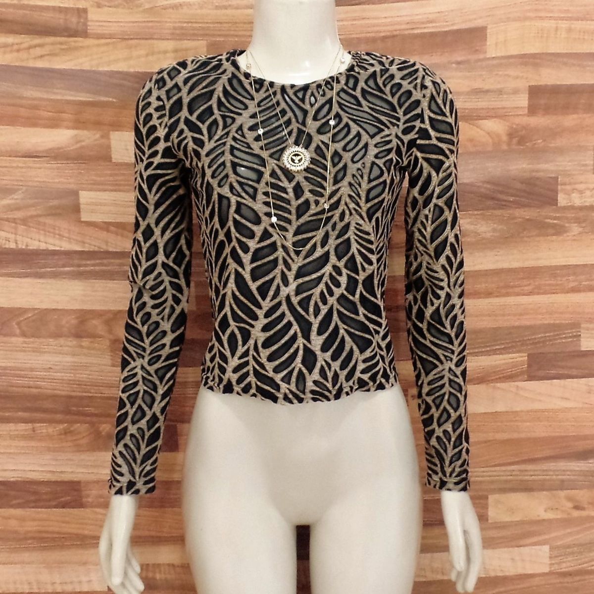 blusa segunda pele estampada