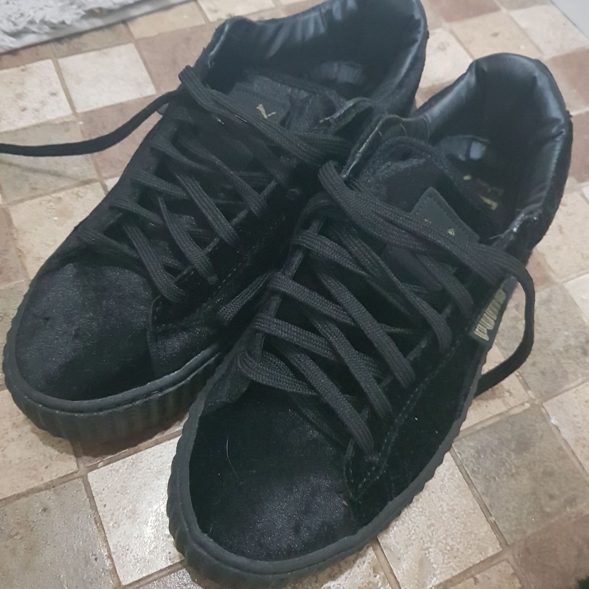 tenis puma veludo preto