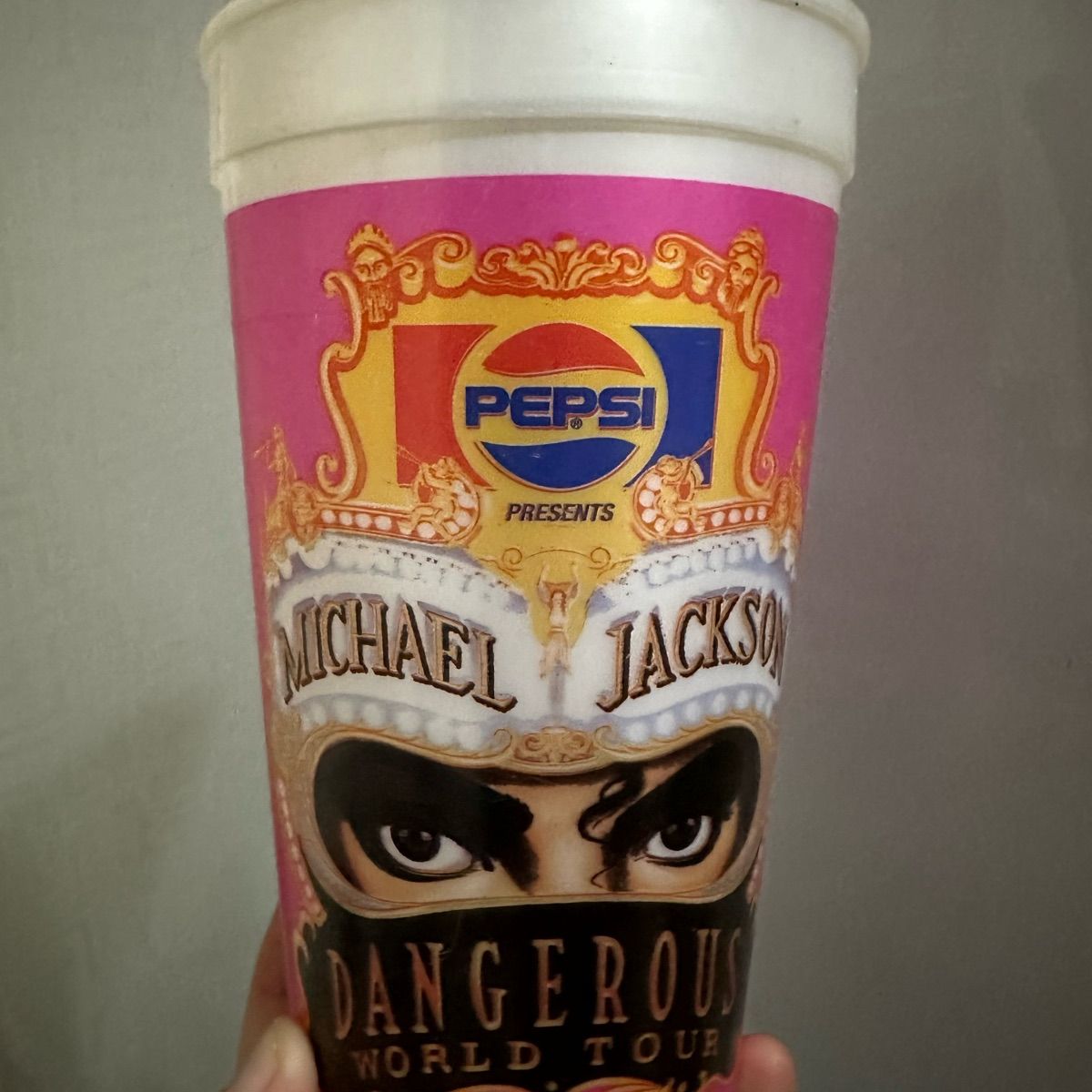 マイケルジャクソン Dangerous World Tour Pepsi カップ Copo Raro Colecionável Pepsi Michael Jackson Dangerous World Tour