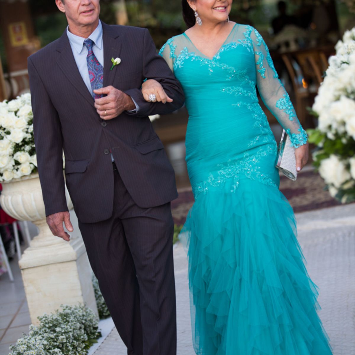vestido mae da noiva azul tiffany