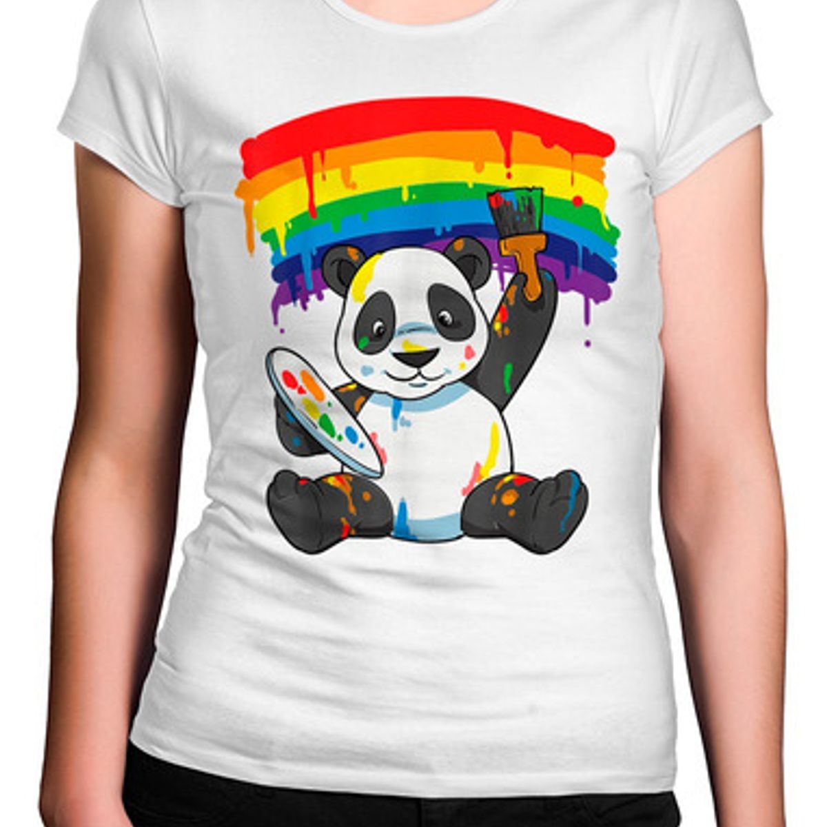 Camiseta Infantil Desenho Panda Fofo Criança