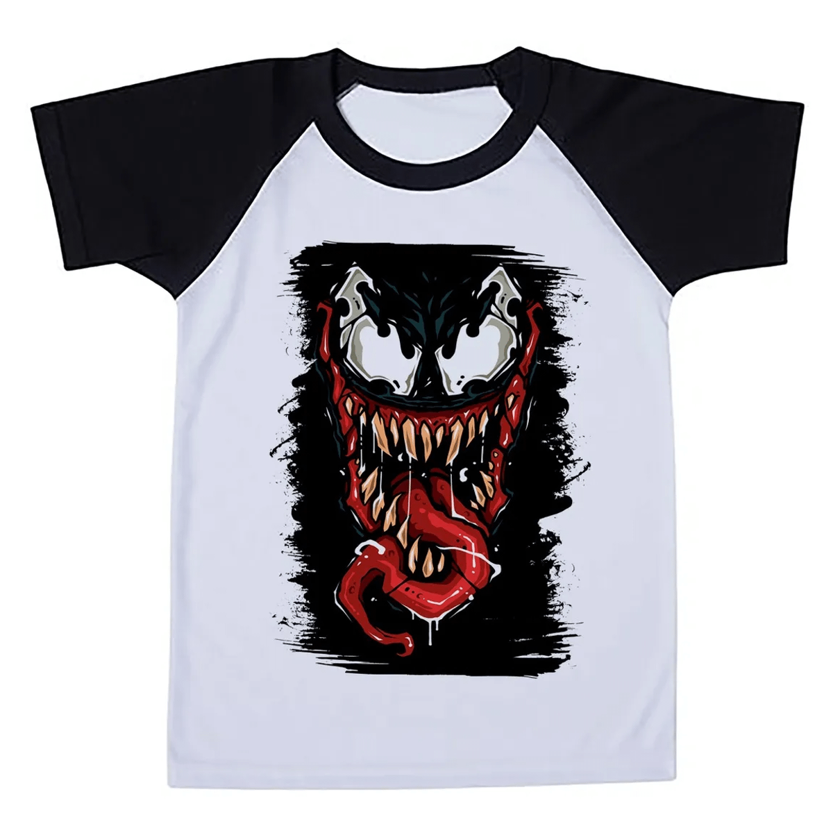 Camiseta Infantil Raglan Branca Roar (2)