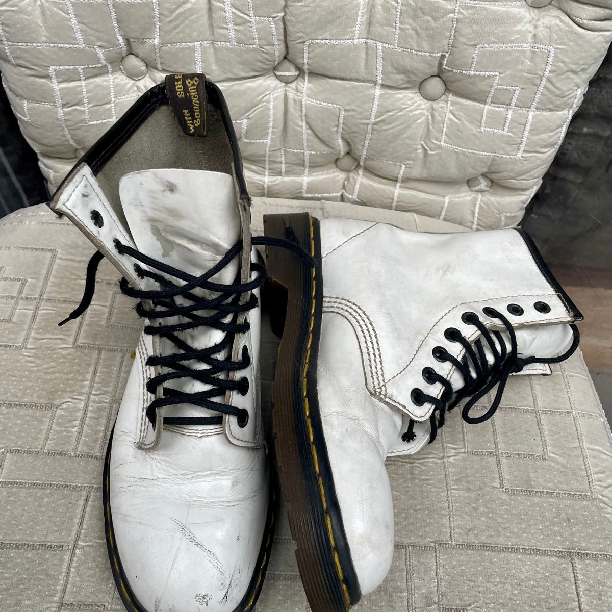 Dr martens shop inglesas white