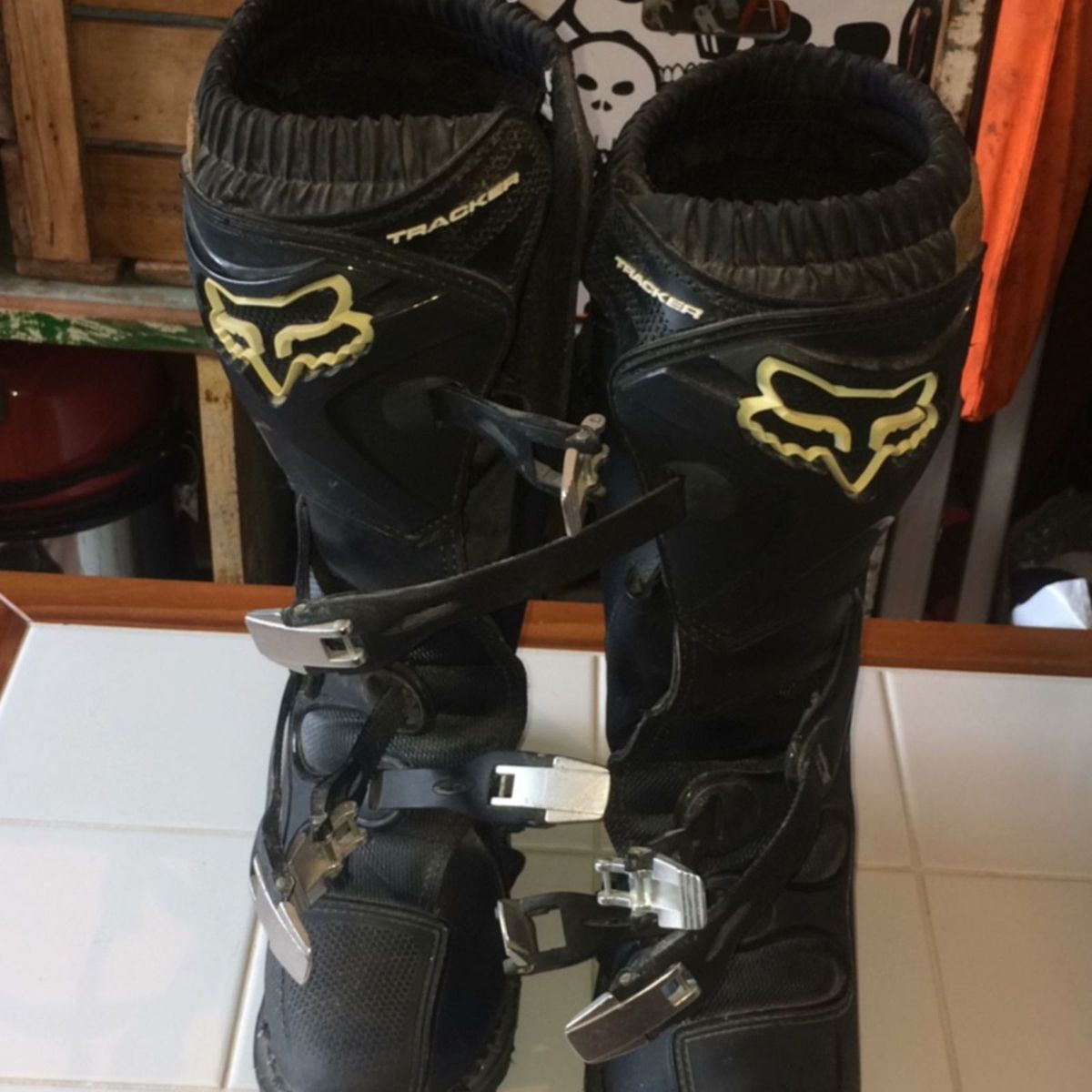 bota motocross fox infantil