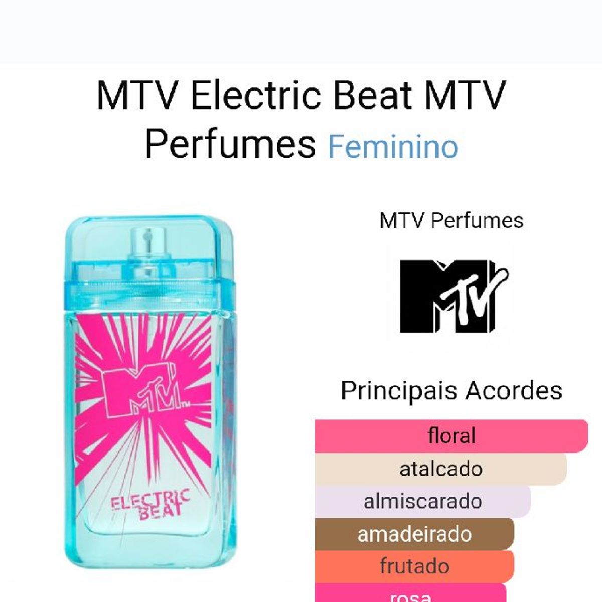 Perfume Eletric Beat Mtv Perfume Feminino Mtv Usado 93991340