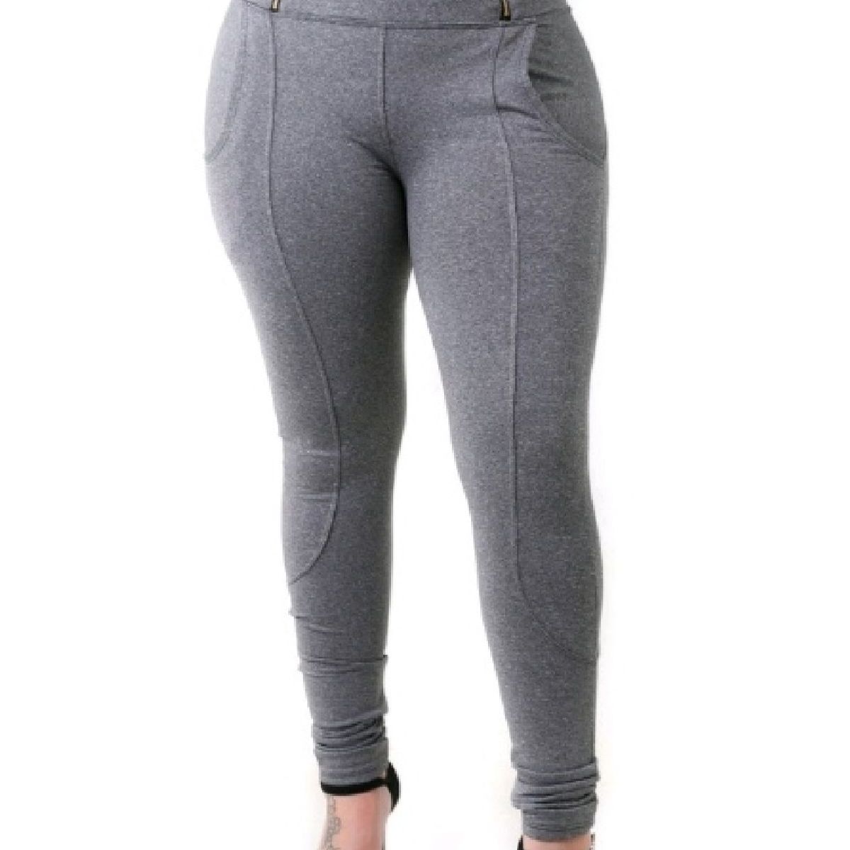 CALÇA LEGGING FEMININA FLANELADA FORRADA SEM BOLSO