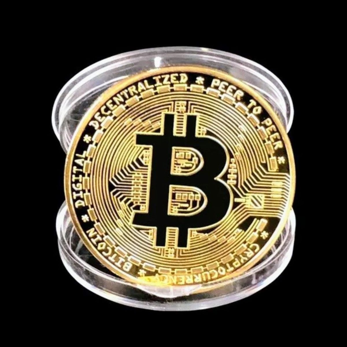 Moeda Bitcoin Gold Plated Representação Física Medalha Linda | Cacareco  Bitcoin Nunca Usado 96832761 | enjoei
