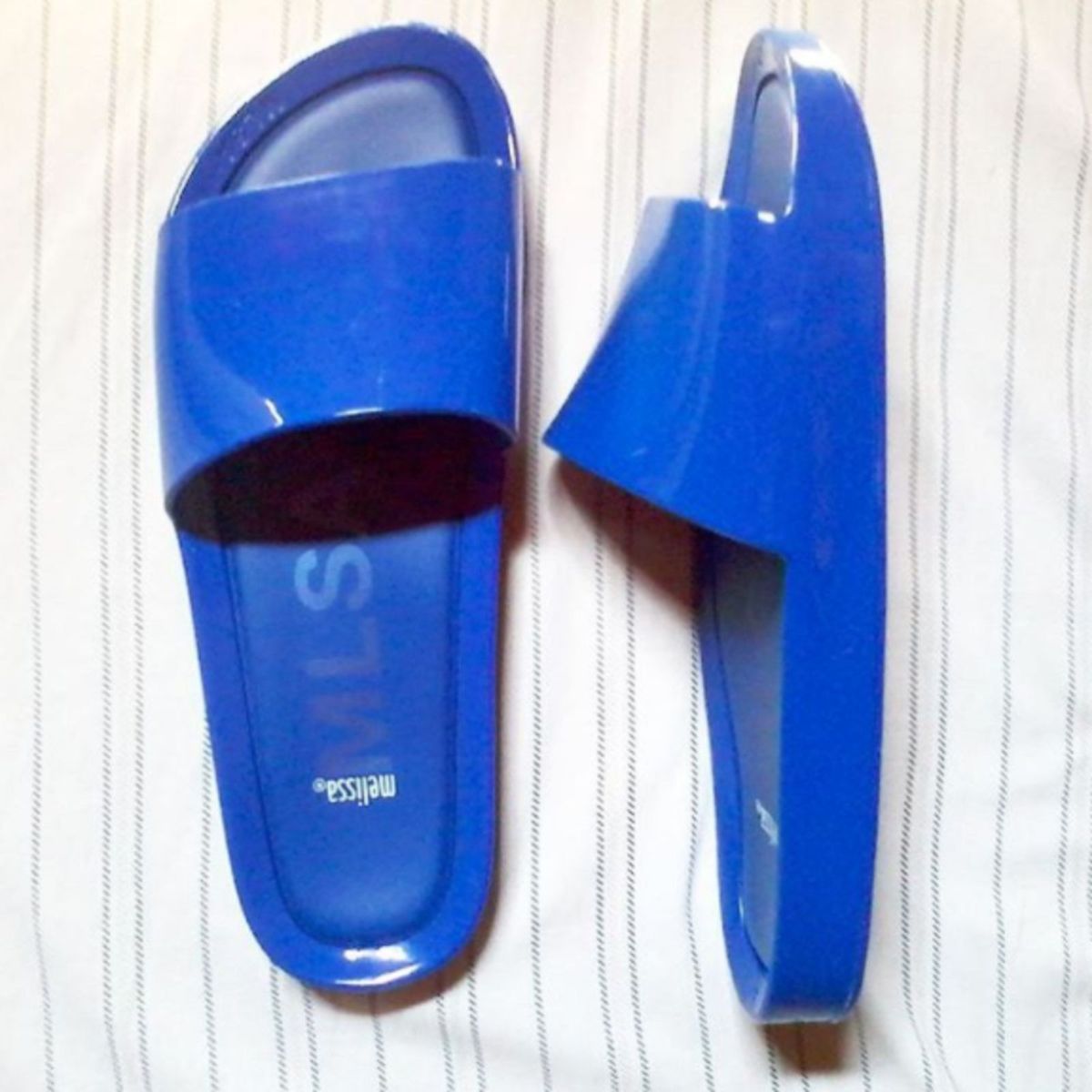 melissa beach slide sandal azul