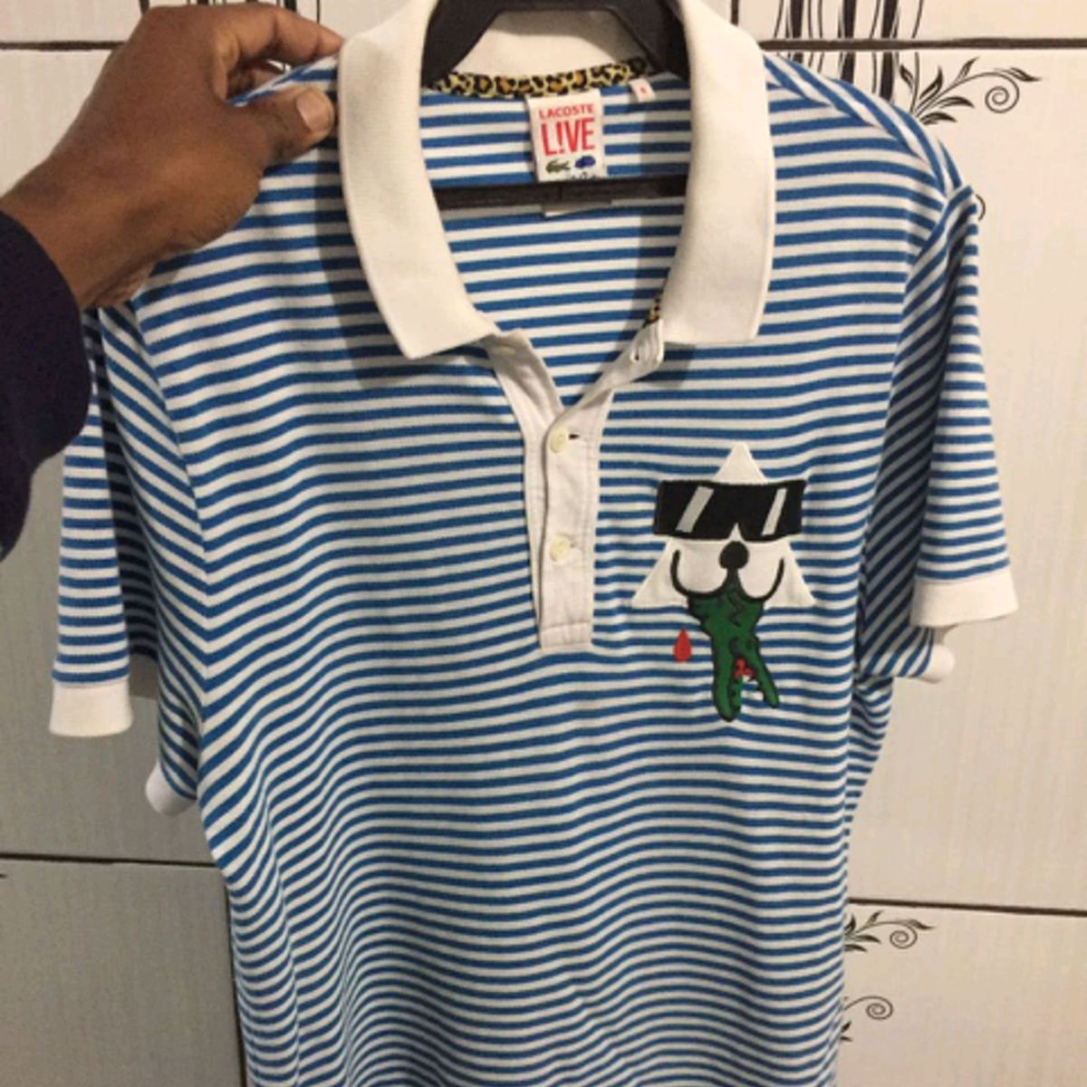 polo lacoste quadriculada