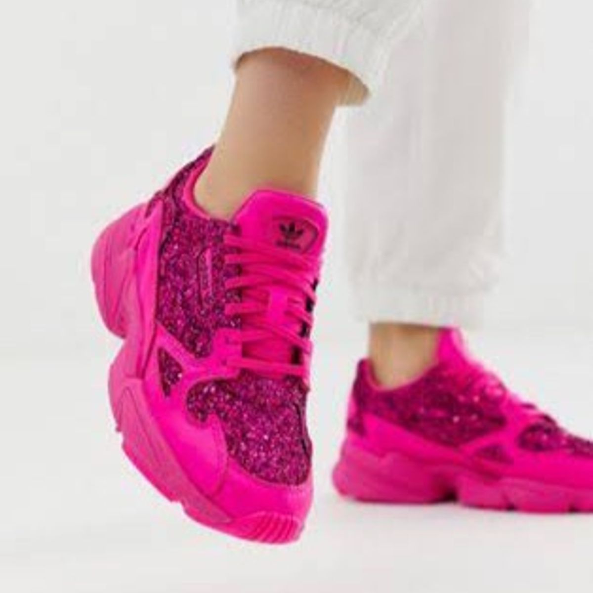 tenis adidas glitter rosa