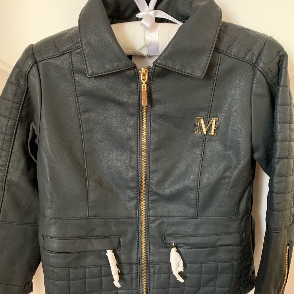 jaqueta couro infantil milon