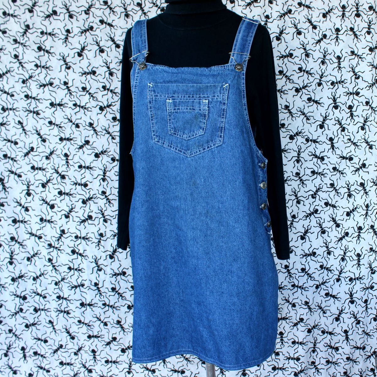 Vestido store macacão jeans