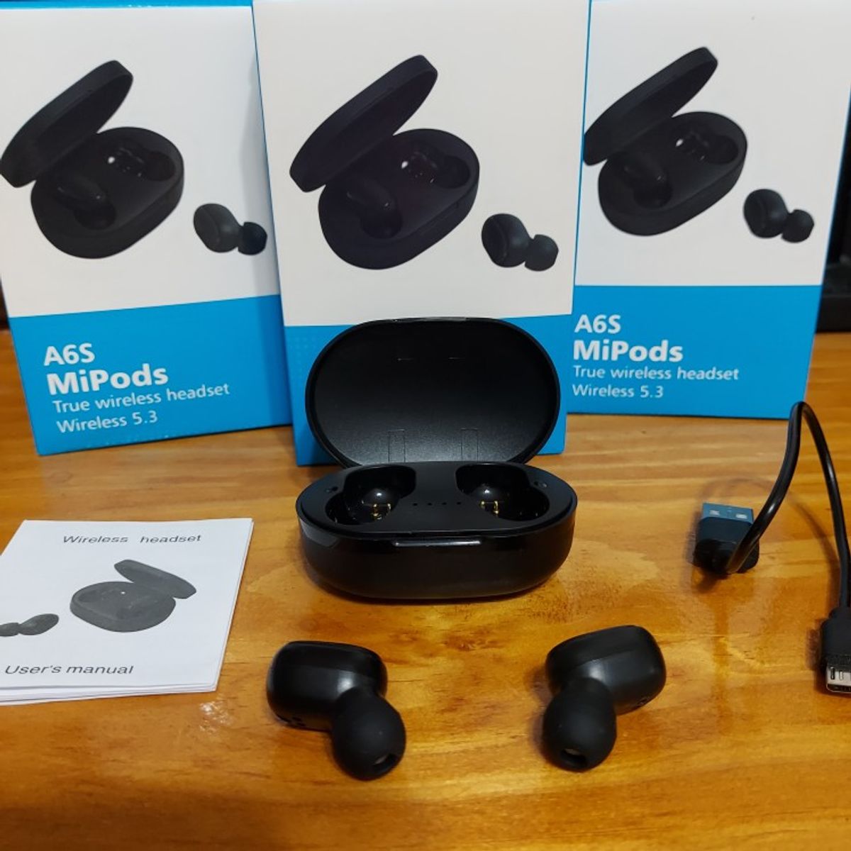 Fone De Ouvido Bluetooth 5.0 Sem Fio - A6S Mipods True Earbuds