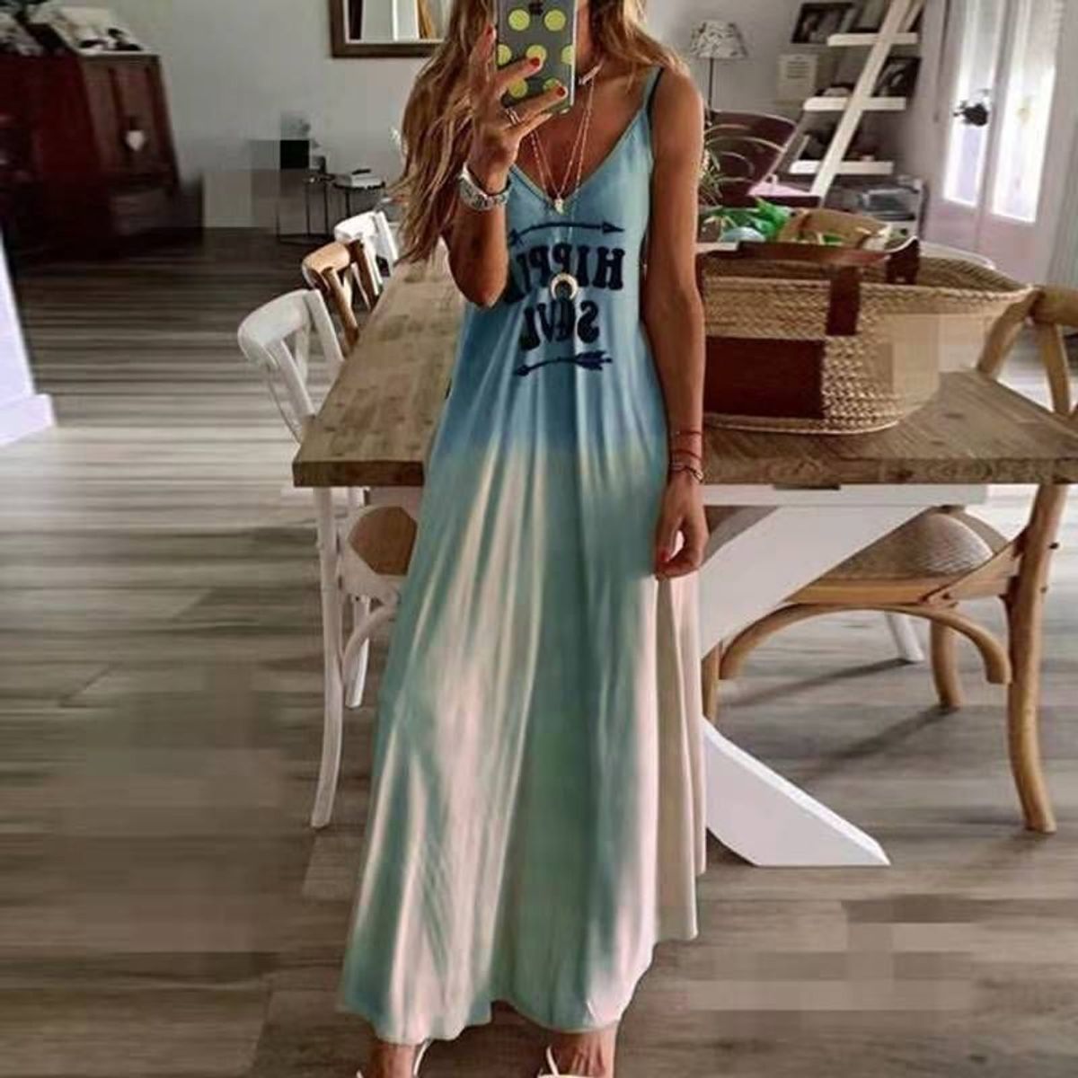 vestido longo praiano