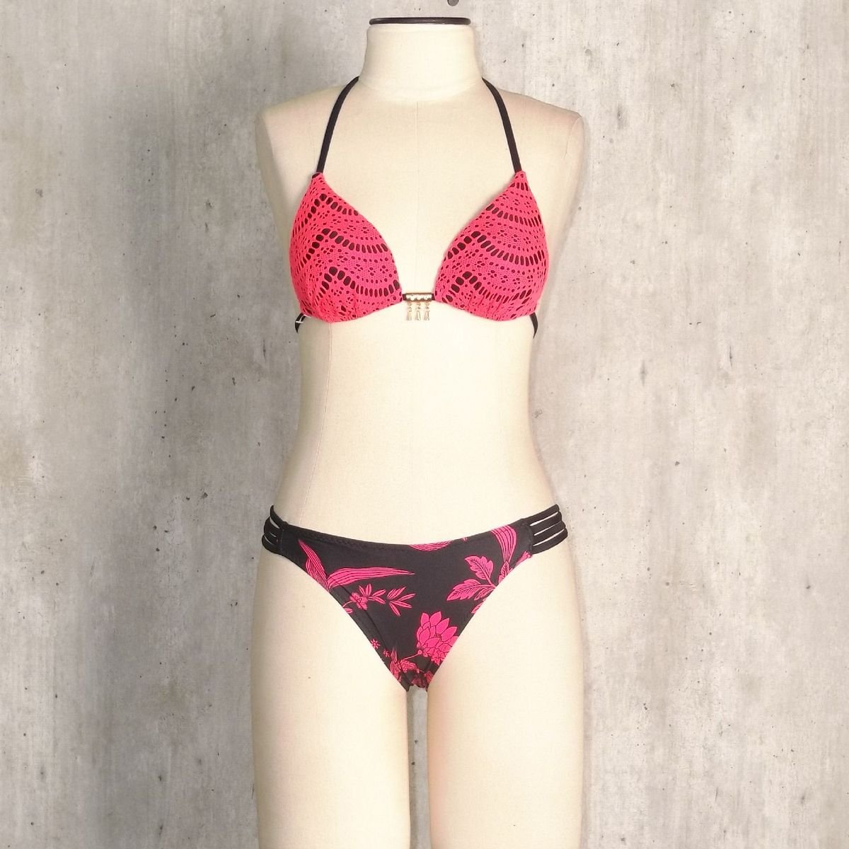 Tommy hilfiger Tanga De Renda Floral Rosa