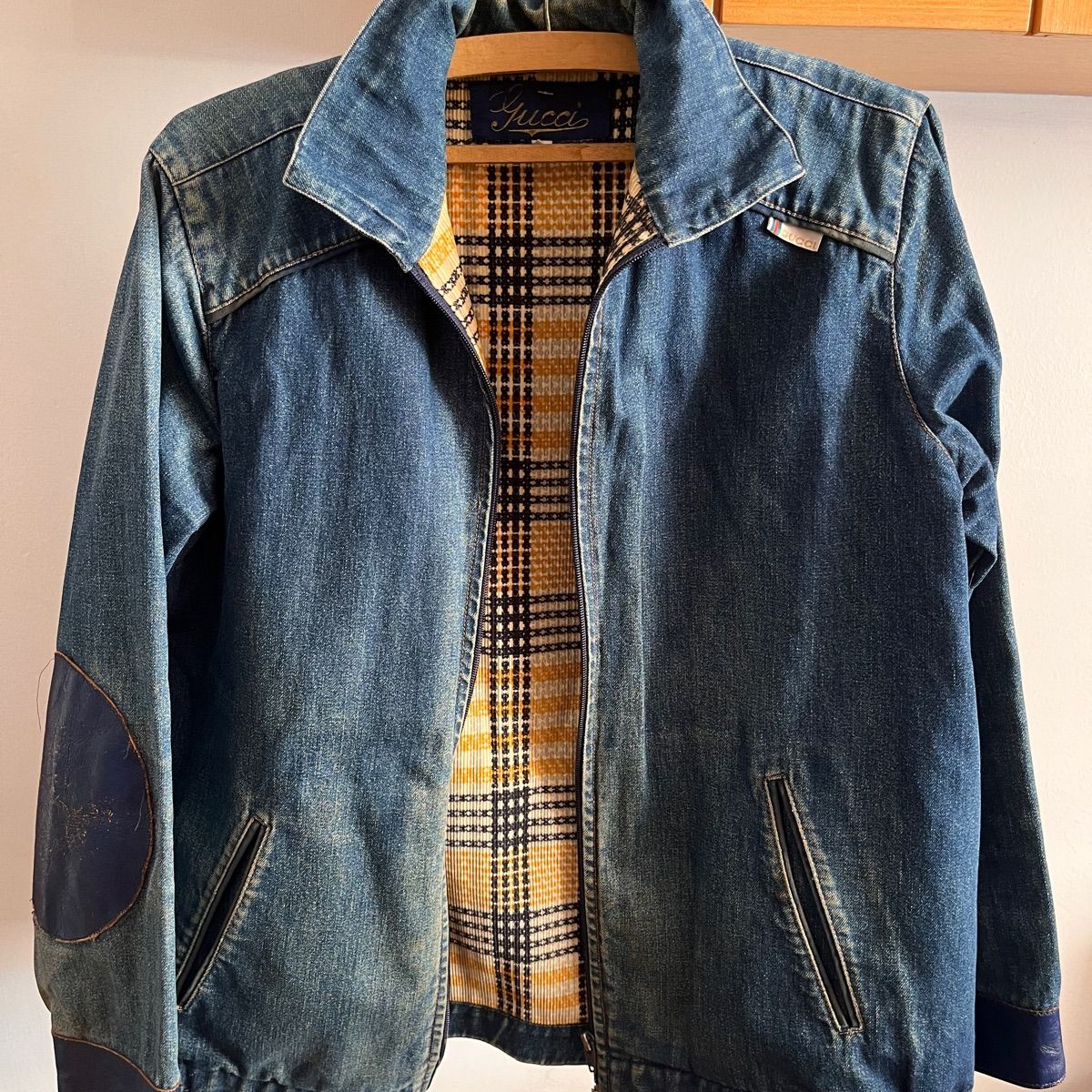 Jaqueta Jeans Gucci Vintage Retro Casaco Feminino Gucci Usado