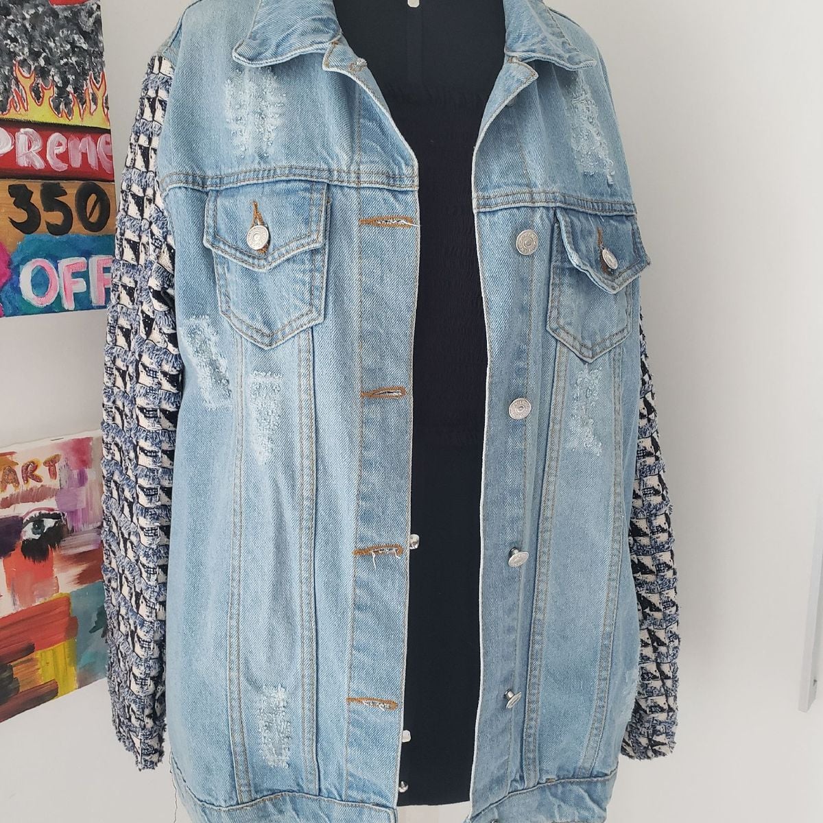 jaqueta jeans zinzane