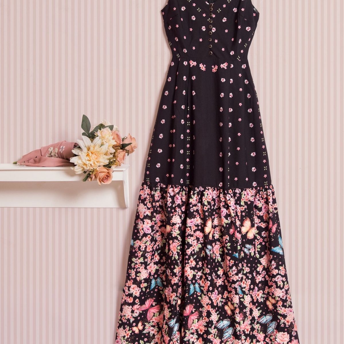 Vestido best sale folhinhas antix