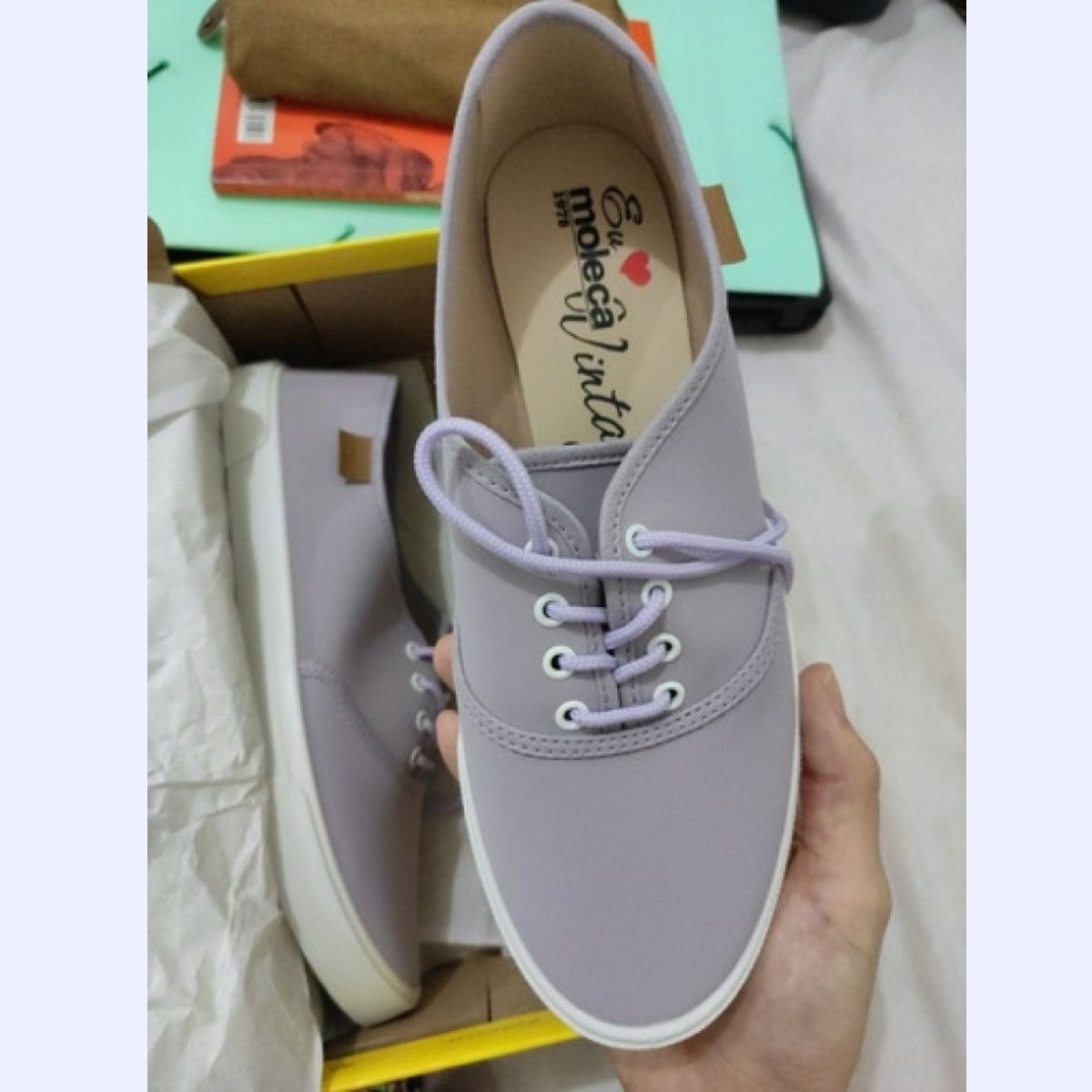 tenis moleca vintage branco