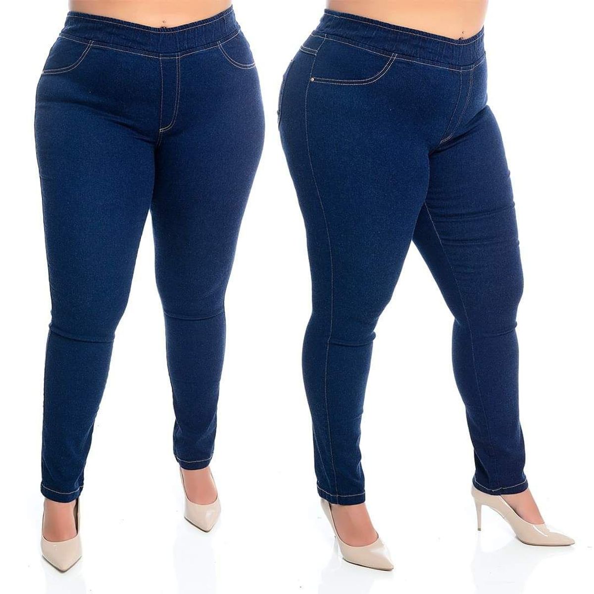 Calça legging sale jeans plus size