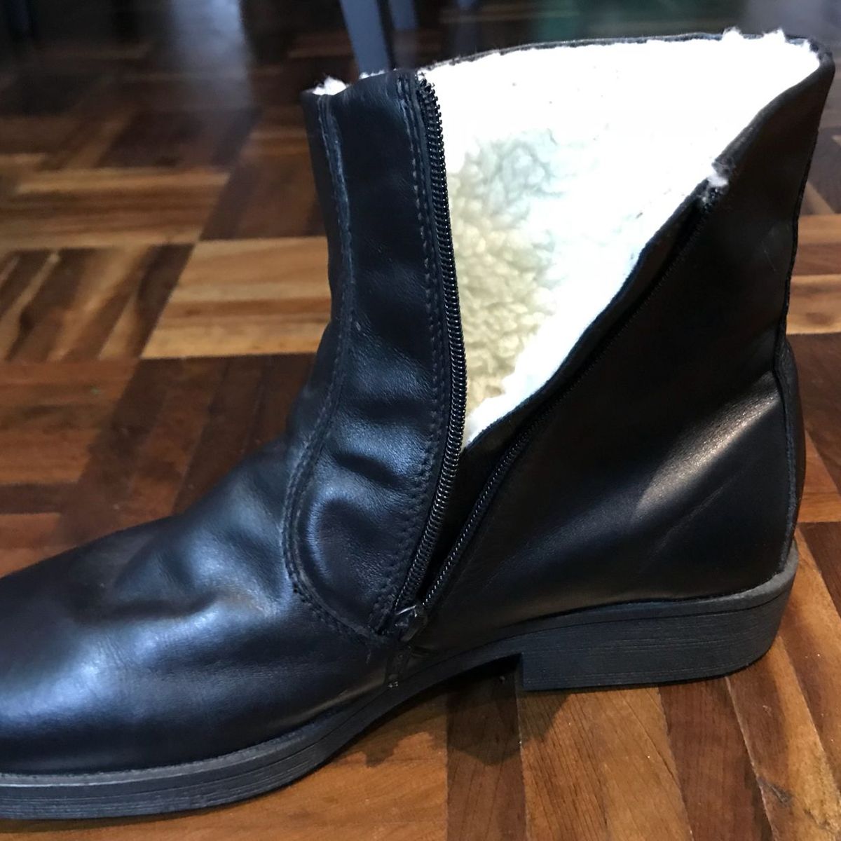 bota masculina forrada lã carneiro