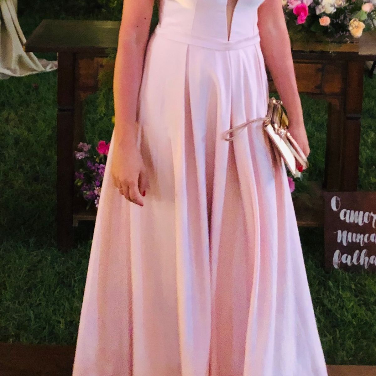 Vestido Festa Dolps Rosé Nude Dolps Usado 95132482 enjoei