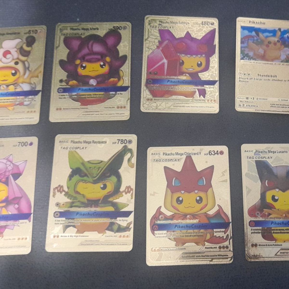 Novidade 20 Cartas Pokemon Douradas Sem Repetição - Takara Tomy