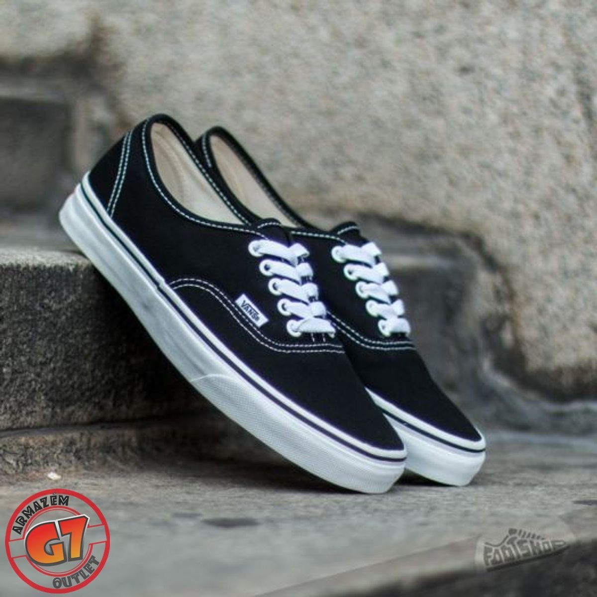 vans authentic feminino preto
