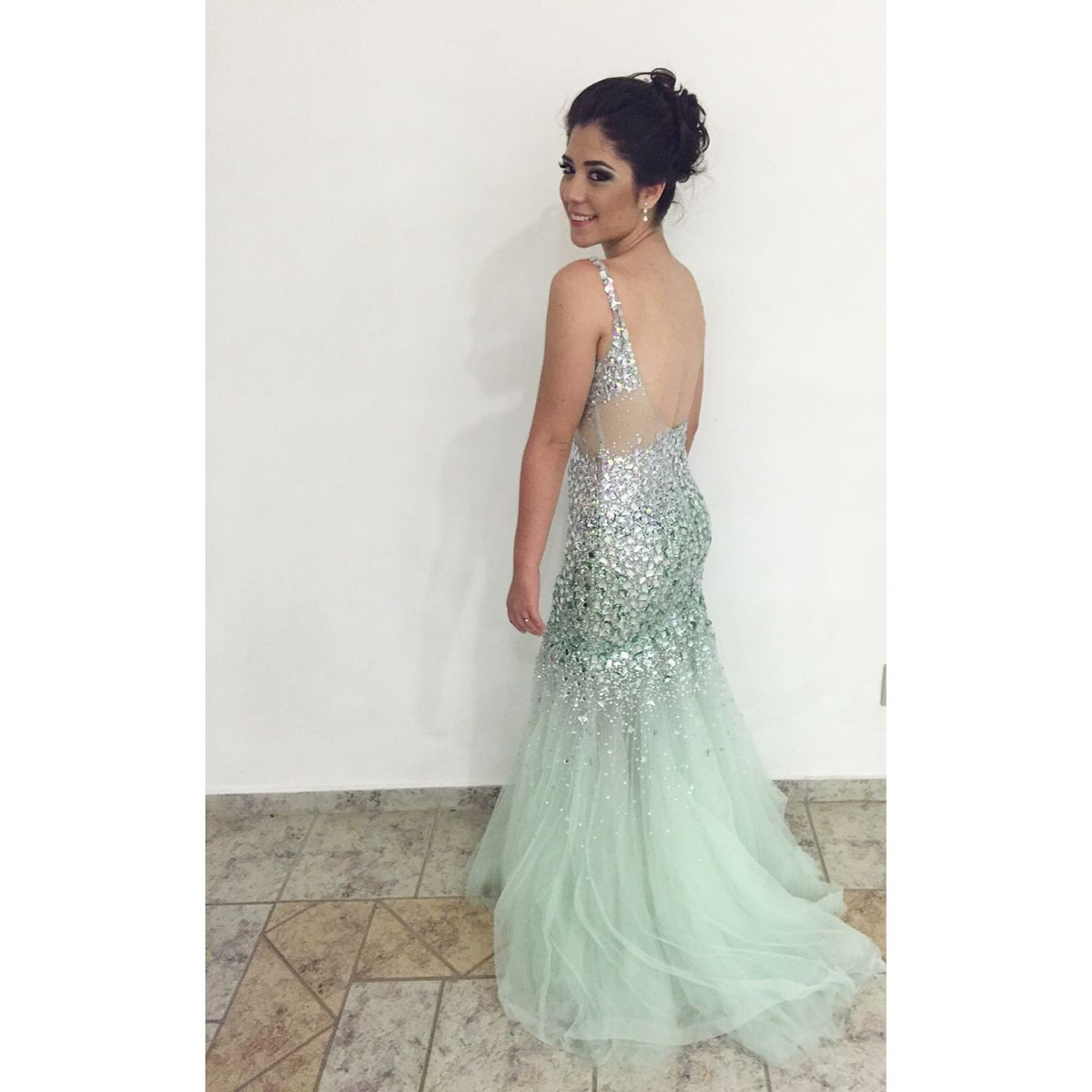 vestidos de pedraria longo