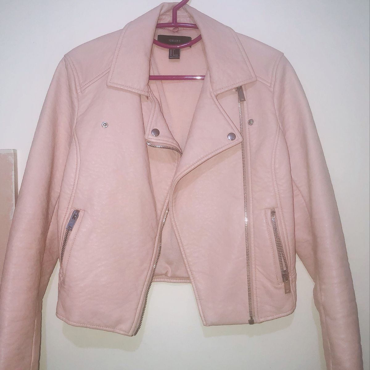 jaqueta couro forever 21