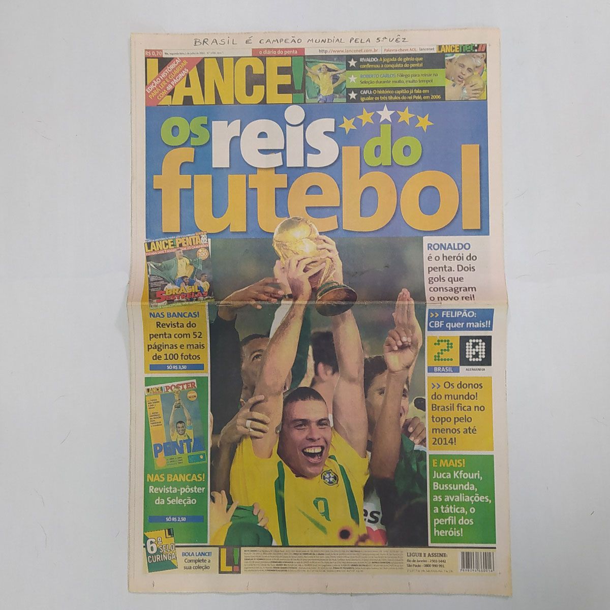 Jornal Lance Edição Corinthians Campeão Mundial 2000, Livro Lance Usado  75661656