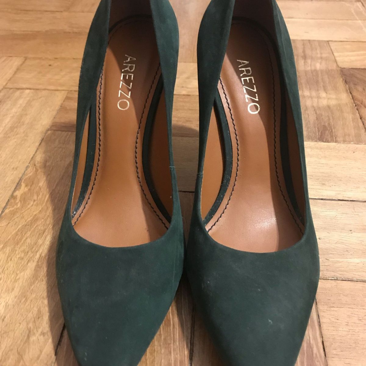 scarpin verde militar arezzo