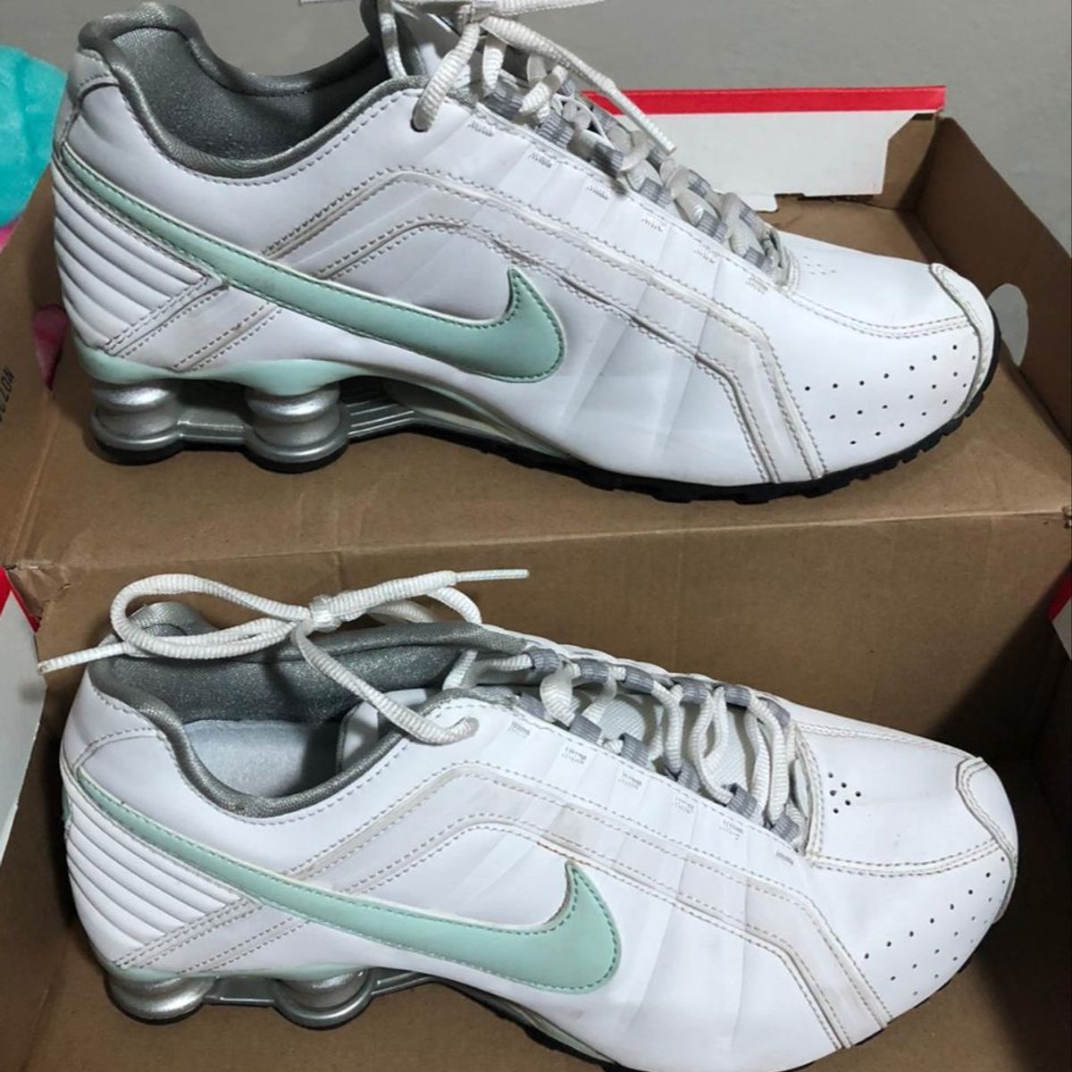 T nis Nike Shox Junior Branco e Verde 37 T nis Feminino Nike