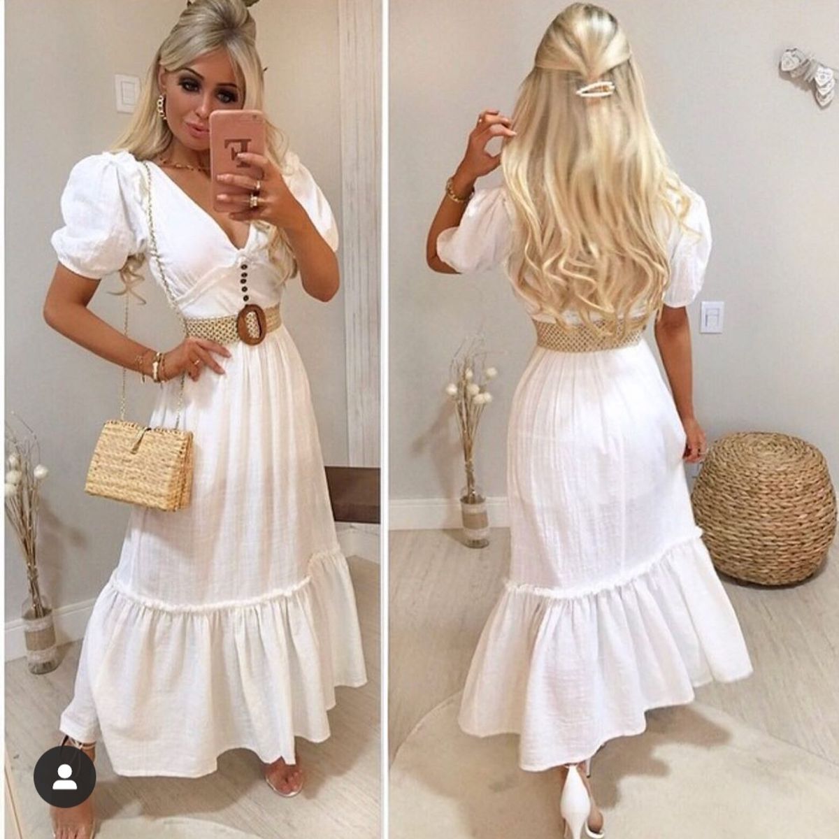 Cinto para best sale vestido branco