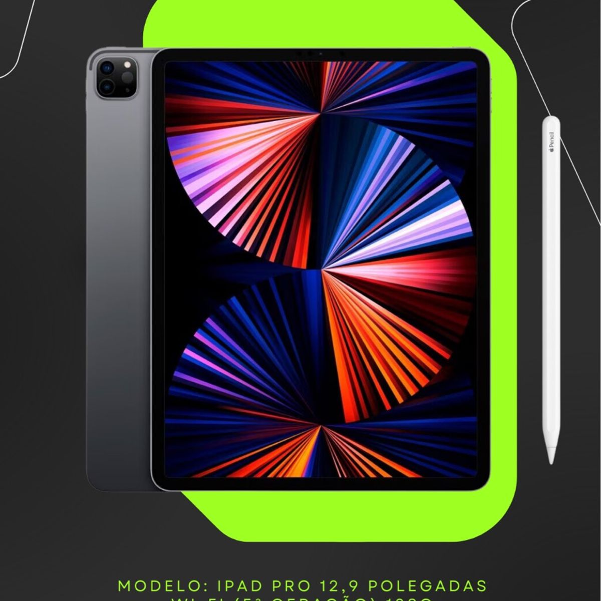 Ipad Pro 12,9 Polegadas Wi-Fi (5ª Geração) 128g + Apple Pencil (2ª