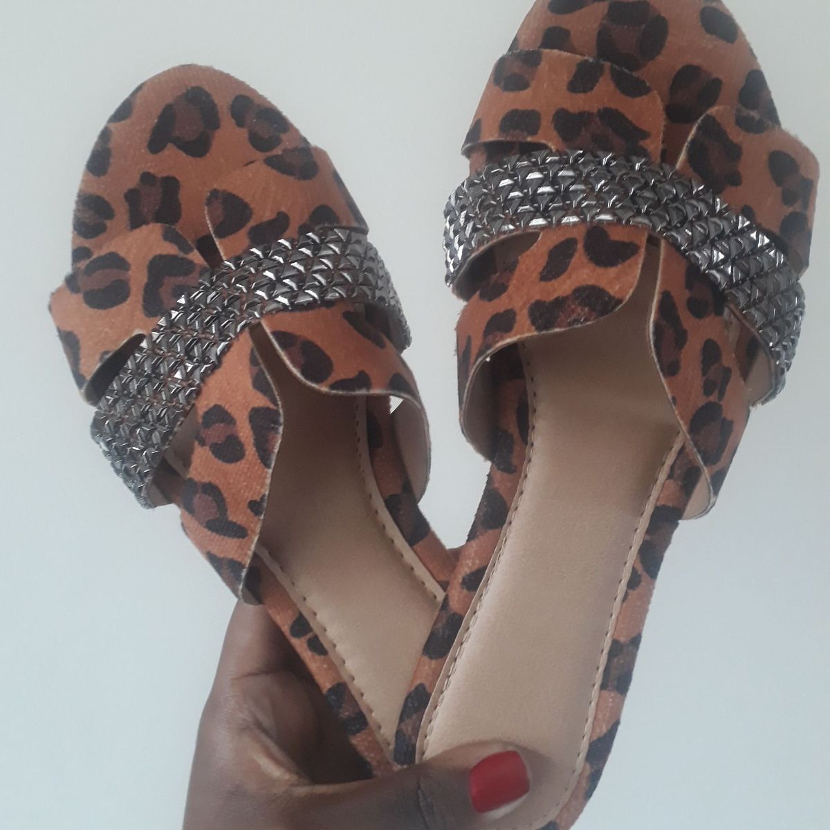 rasteira animal print dijean