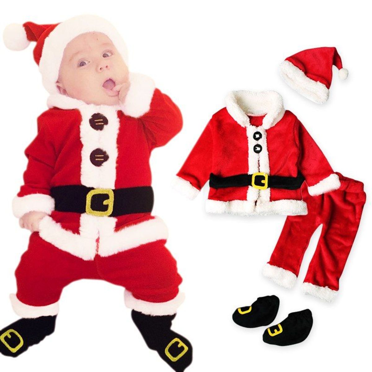 roupinha de papai noel para bebe