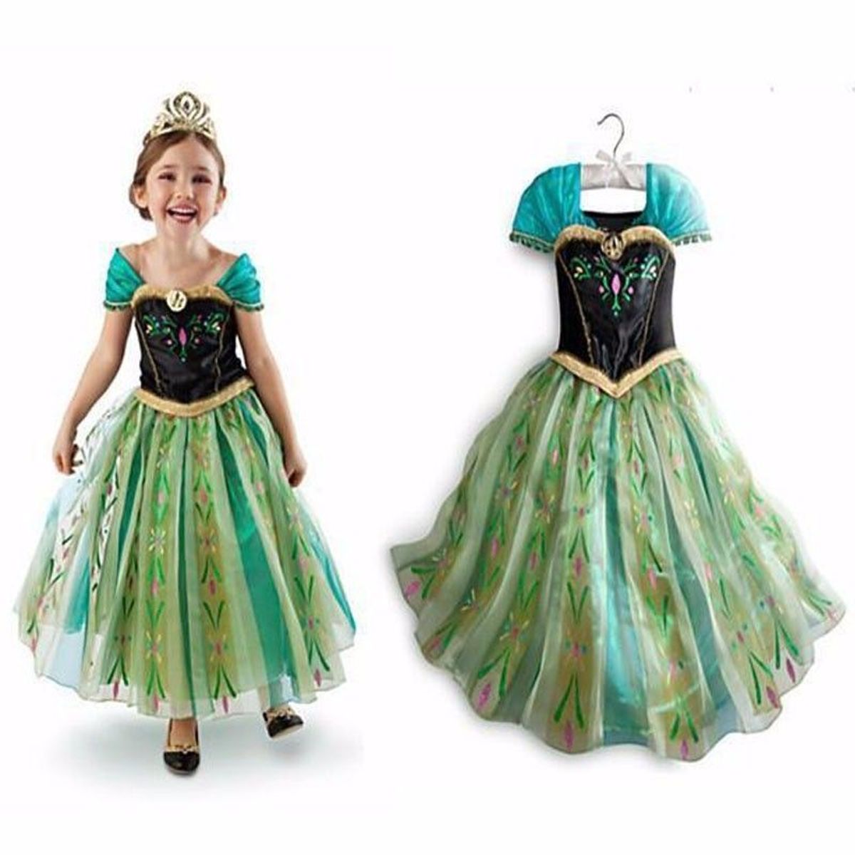 vestido da anna do filme frozen