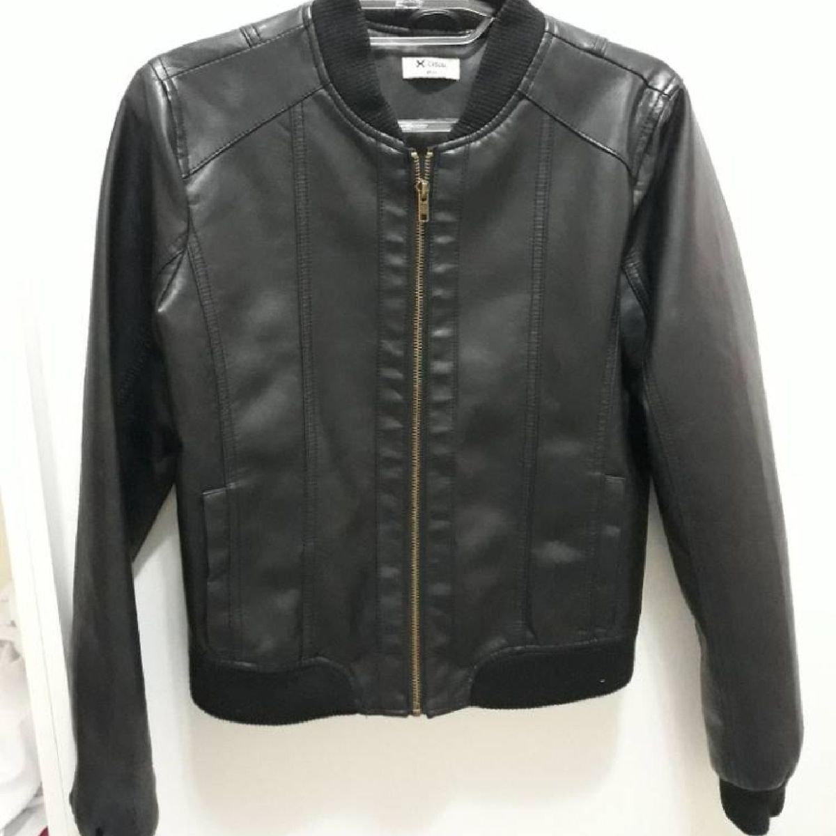 jaqueta de couro feminina hering