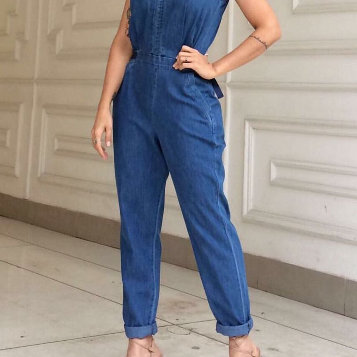 Macacao Jeans Bebela Macacao Feminino Bebela Usado Enjoei