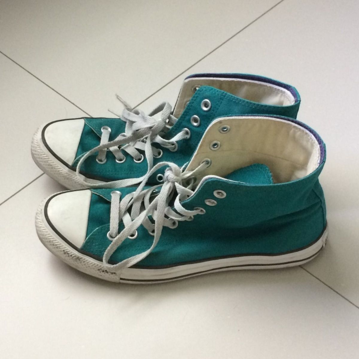 all star azul turquesa cano alto