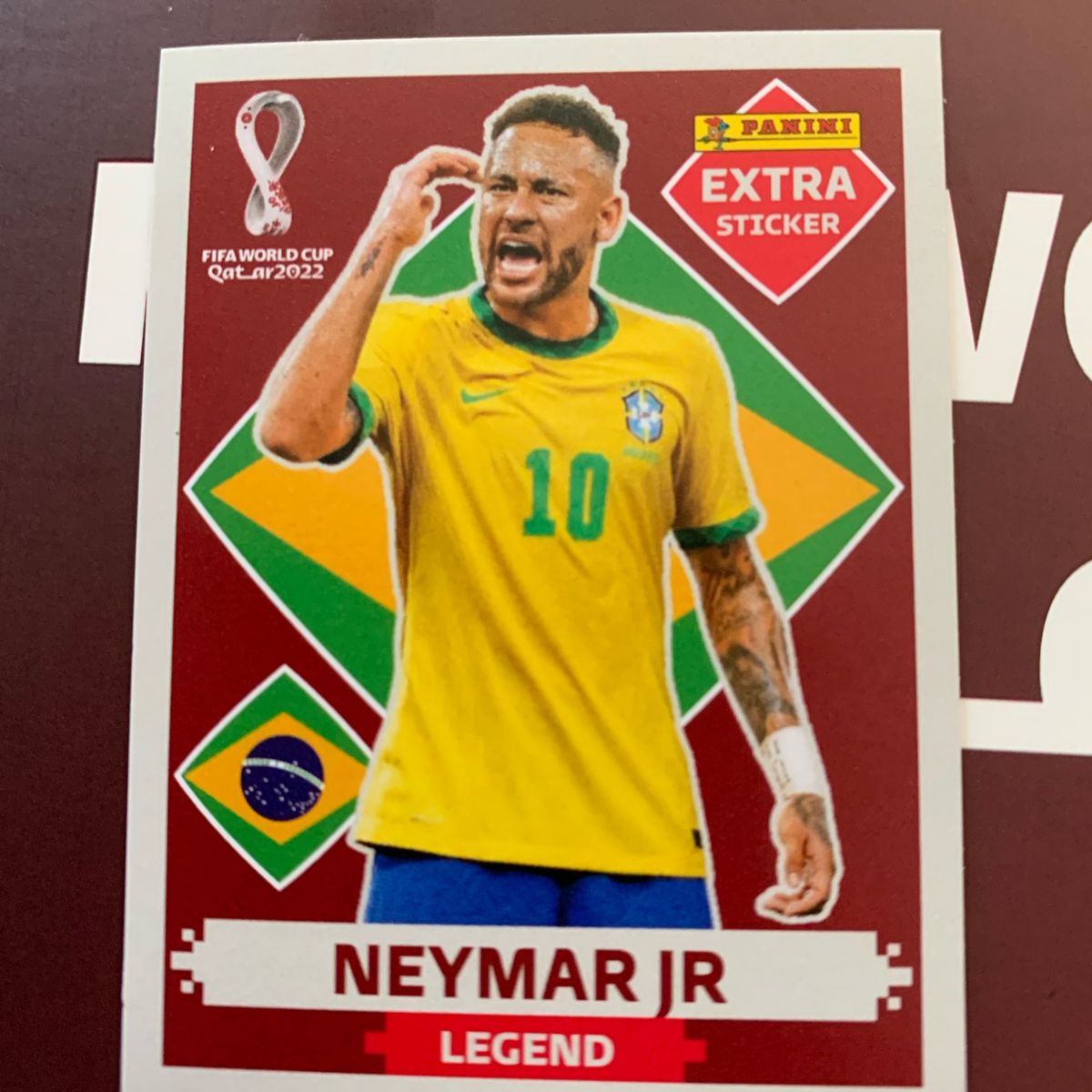 Carta Legend Neymar Bordô | Livro Panini Nunca Usado 76515058 | enjoei