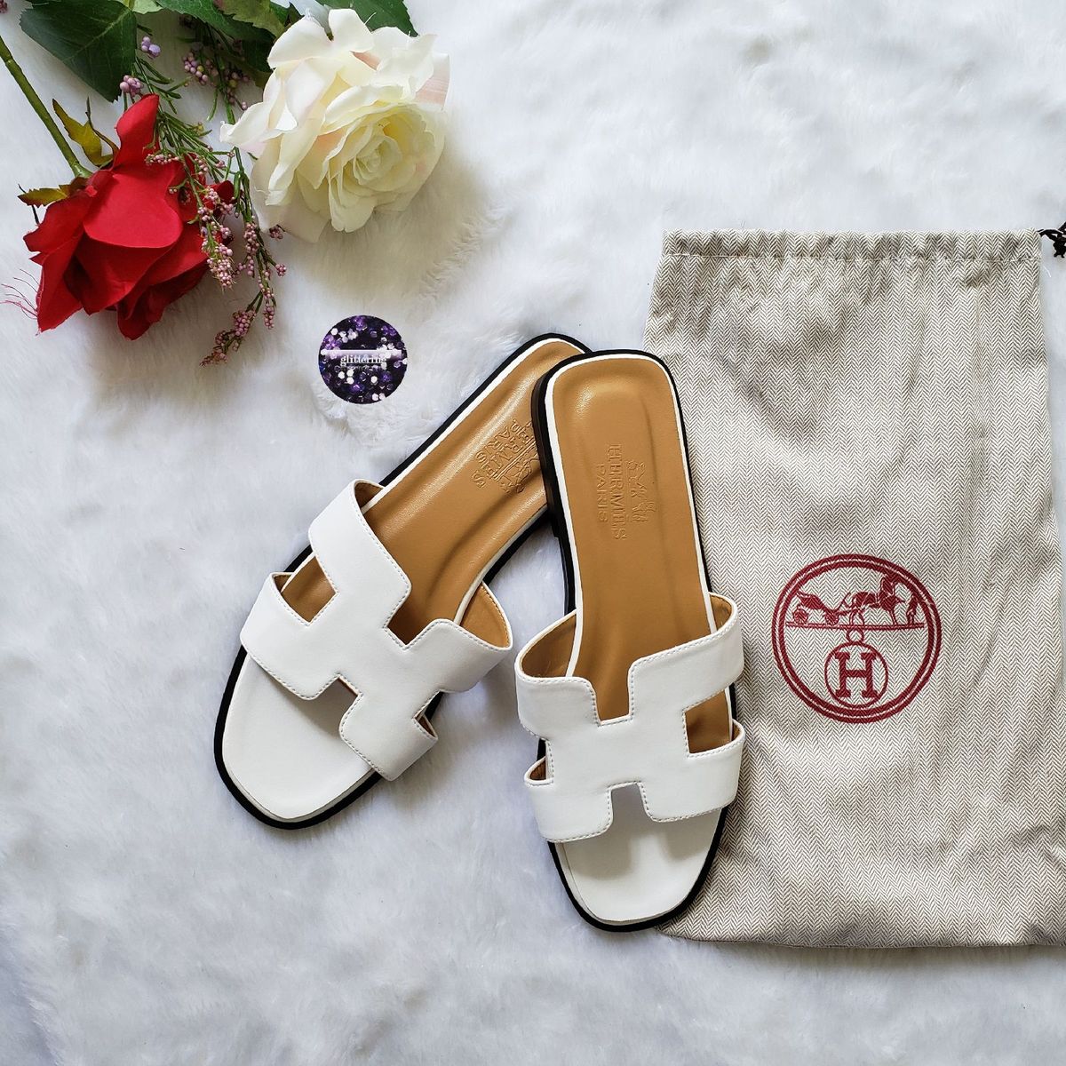 sandalia hermes branca