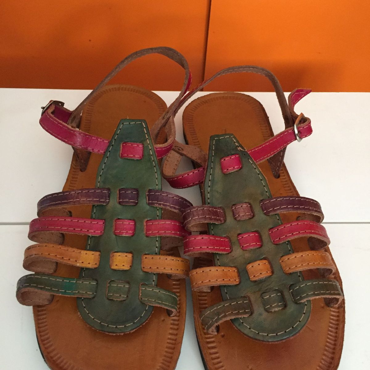 sandalia de couro nordestina feminina