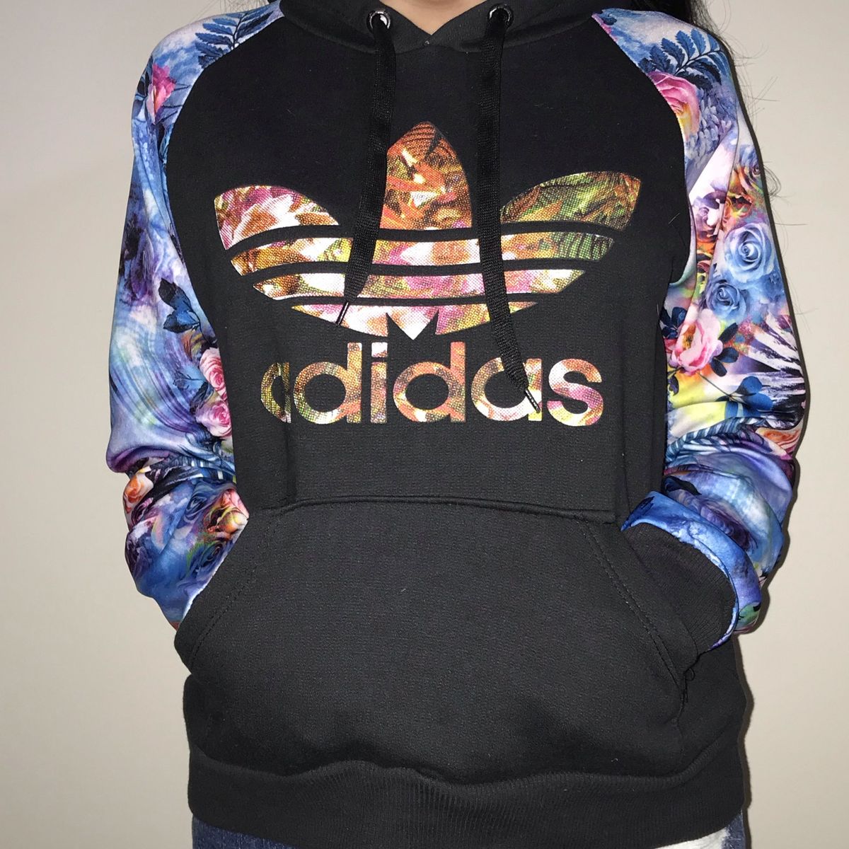 moletom adidas floral