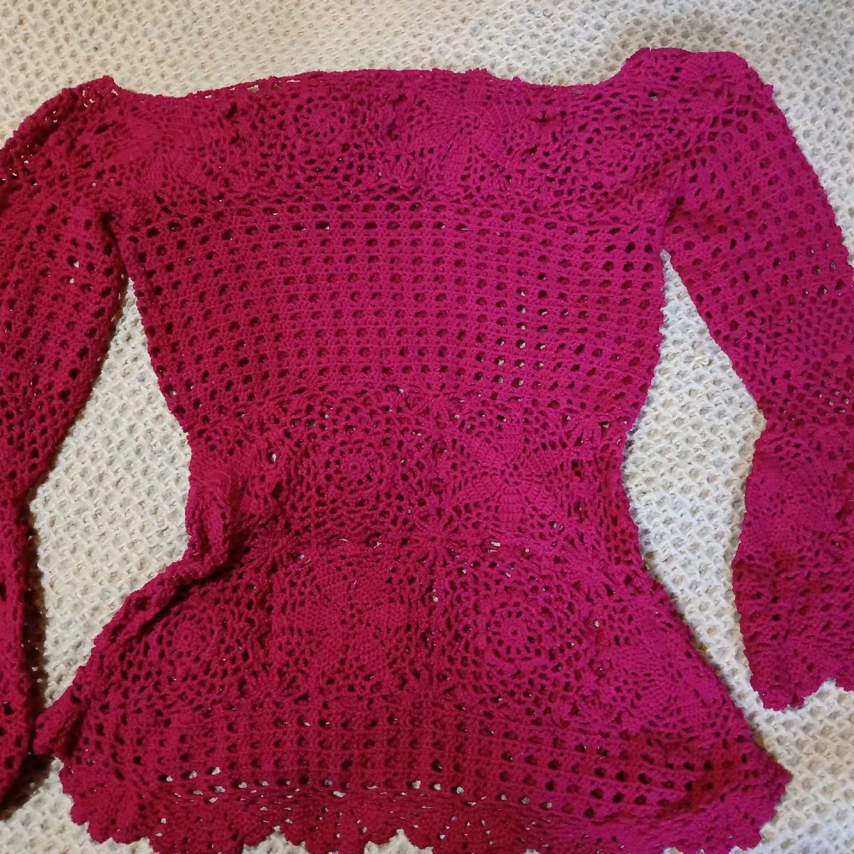 Blusa Crochê Selena Gomez Vermelha Blusa Feminina Artesanal Nunca Usado  57979653 enjoei